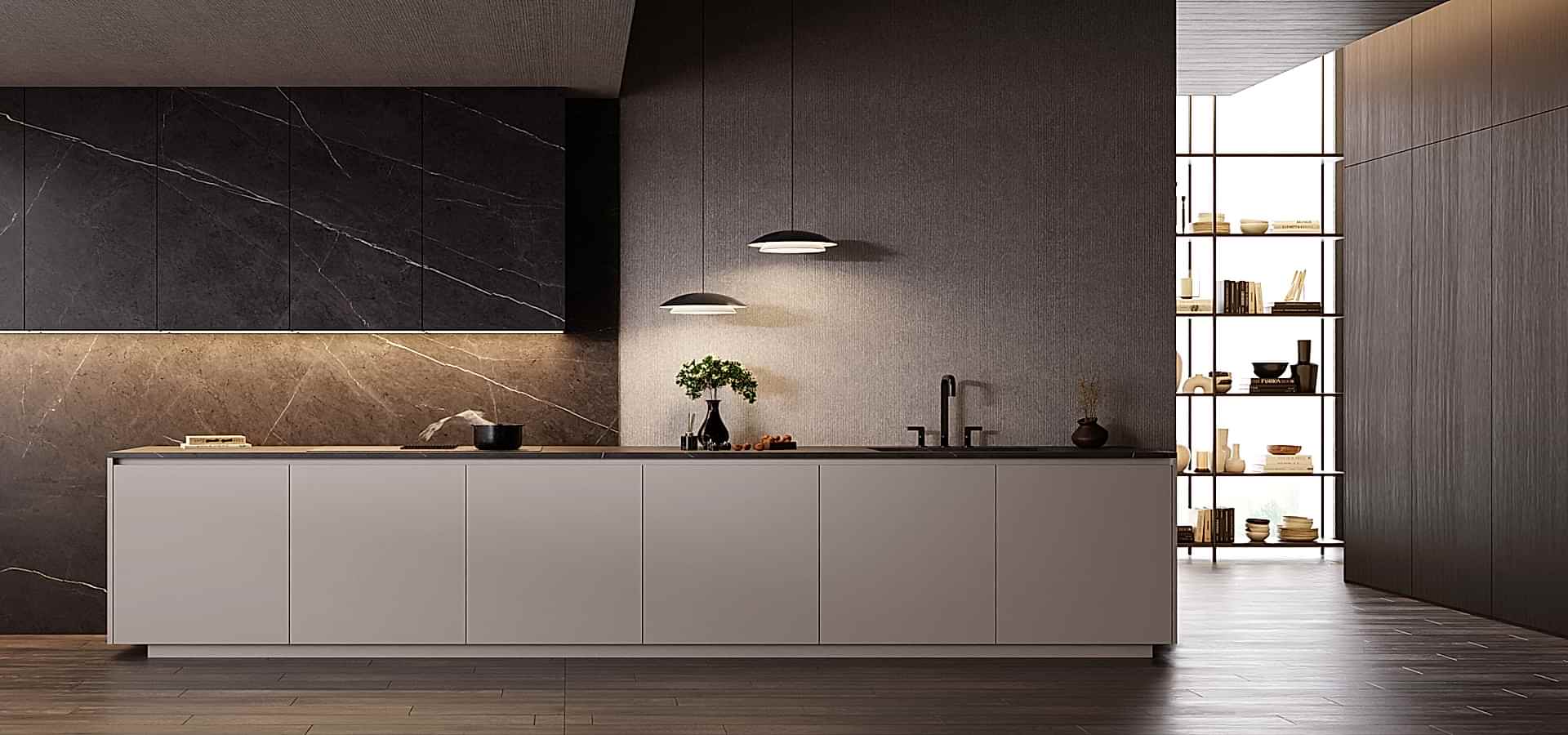 Porselen Mutfak Tezgahı ile Modern Mutfak Tasarımında Stil ve Estetik Yaklaşımlar 1 lamar armani grey